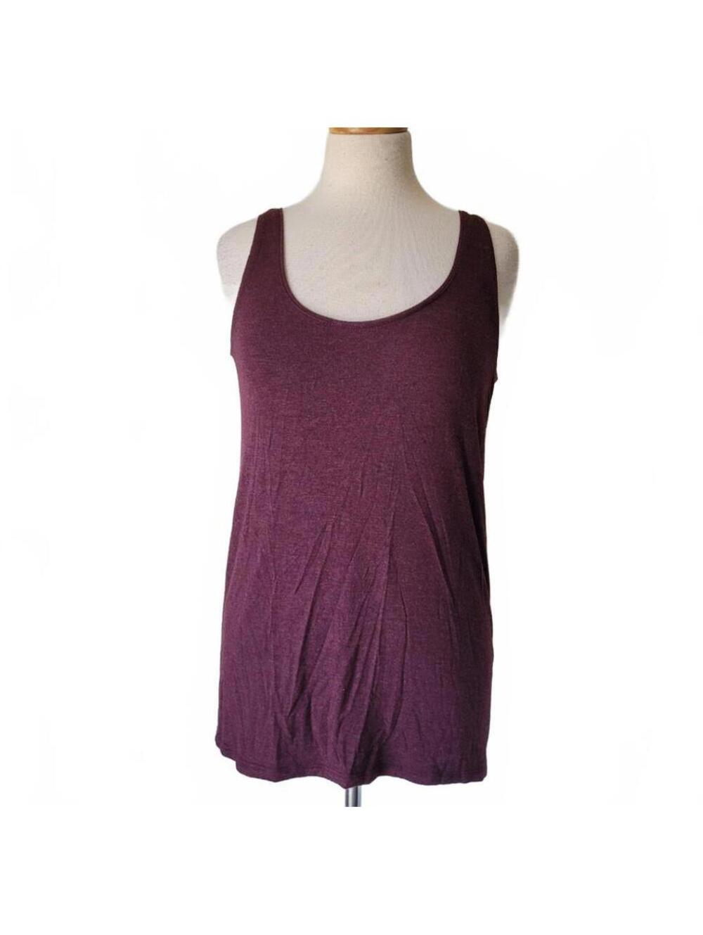 Daily Ritual Burgundy Scoop Neck Tank Top Size Medium